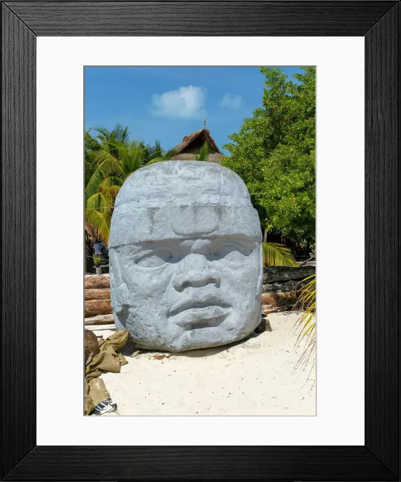 Framed Print : Recreation of historic Olmec colossoal head sculpture, Isla Mujeres, Caribbean Coast, Cancun, Quintana Roo, Mexico, North America Framed Print : Recreation of historic Olmec colossoal head sculpture, Isla Mujeres, Caribbean Coast, Cancun, Quintana Roo, Mexico, North America
