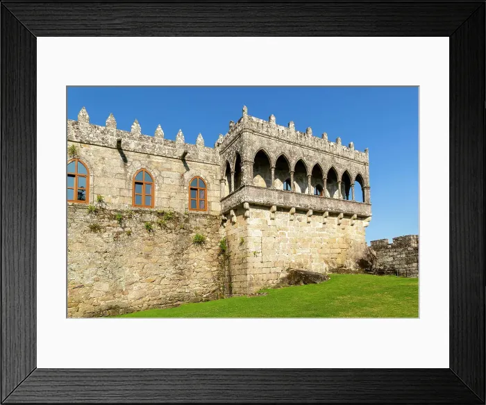 Framed Print : Ladies gallery, historic medieval Soutomaior Castle (Castelo de Soutomaior), Pontevedra, Galicia, Spain, Europe