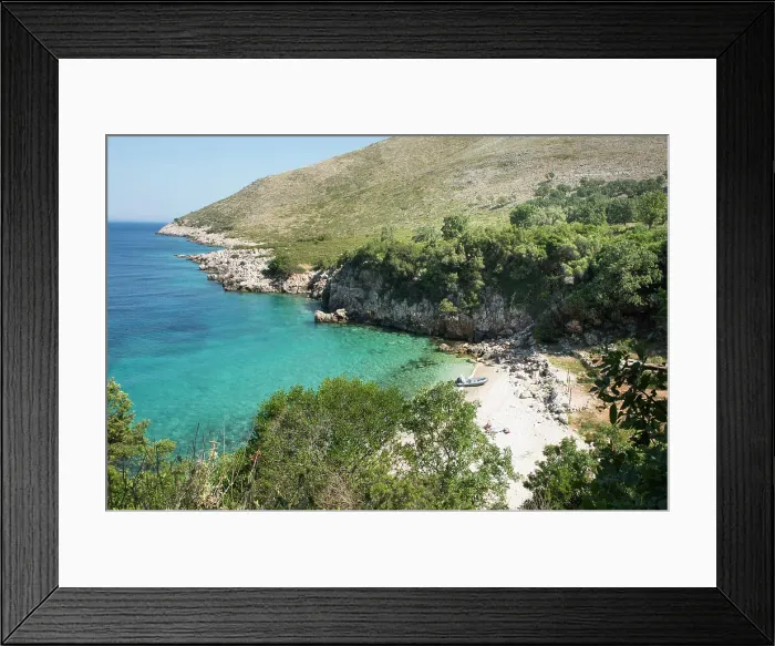 Framed Print : Cove and beach of Brisana, Peninsula of Karaburun, within the Karaburun-Sazan Marine Parc, Vlore Bay, Albania, Europe Framed Print : Cove and beach of Brisana, Peninsula of Karaburun, within the Karaburun-Sazan Marine Parc, Vlore Bay, Albania, Europe