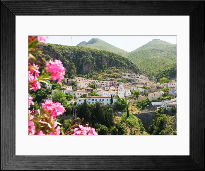 Framed Print : Dhermi, village of the Ionian Coast leaning against the Ceraunian Mountains, Albania, Europe Framed Print : Dhermi, village of the Ionian Coast leaning against the Ceraunian Mountains, Albania, Europe