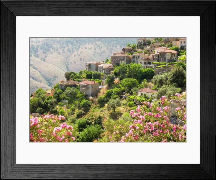 Framed Print : Upper (Old) Qeparo, Ionian Coast, Albania, Europe Framed Print : Upper (Old) Qeparo, Ionian Coast, Albania, Europe