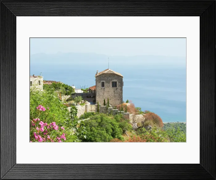 Framed Print : Upper (Old) Qeparo, Ionian Coast, Albania, Europe Framed Print : Upper (Old) Qeparo, Ionian Coast, Albania, Europe