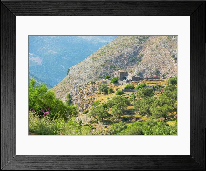 Framed Print : Upper (Old) Qeparo, Ionian Coast, Albania, Europe Framed Print : Upper (Old) Qeparo, Ionian Coast, Albania, Europe