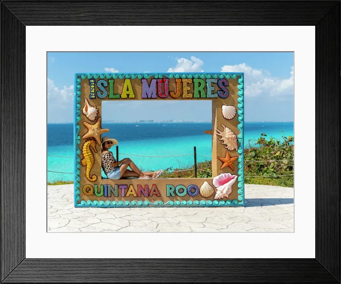 Framed Print : Viewpoint frame at Punta Sur, Isla Mujeres, Caribbean Coast, Cancun, Quintana Roo, Mexico, North America Framed Print : Viewpoint frame at Punta Sur, Isla Mujeres, Caribbean Coast, Cancun, Quintana Roo, Mexico, North America