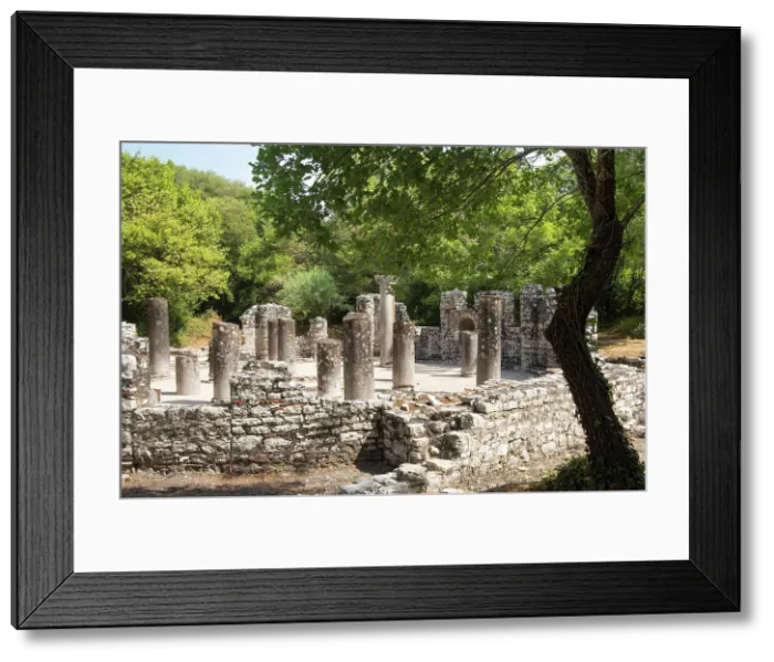 Framed Print : Remains of the baptistery, Archaeological site of Butrint, Butrint National Park, UNESCO World Heritage Site, near Saranda, on the Ionian coast, Albania, Europe Framed Print : Remains of the baptistery, Archaeological site of Butrint, Butrint National Park, UNESCO World Heritage Site, near Saranda, on the Ionian coast, Albania, Europe