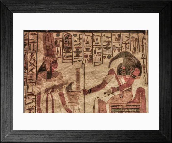 Framed Print : Image of Nefertari on left and God Thoth, Paintings and Relief, Tomb of Nefertari, QV66, Valley of the Queens, Ancient Thebes, UNESCO World Heritage Site, Luxor, Egypt, North Africa, Africa Framed Print : Image of Nefertari on left and God Thoth, Paintings and Relief, Tomb of Nefertari, QV66, Valley of the Queens, Ancient Thebes, UNESCO World Heritage Site, Luxor, Egypt, North Africa, Africa