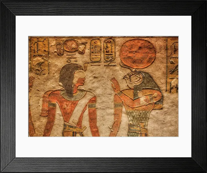 Framed Print : Relief of Pharaoh on left and Egyptian God Ra, Tomb of Rameses III, KV11, Valley of the Kings, Ancient Thebes, UNESCO World Heritage Site, Luxor, Egypt, North Africa, Africa Framed Print : Relief of Pharaoh on left and Egyptian God Ra, Tomb of Rameses III, KV11, Valley of the Kings, Ancient Thebes, UNESCO World Heritage Site, Luxor, Egypt, North Africa, Africa