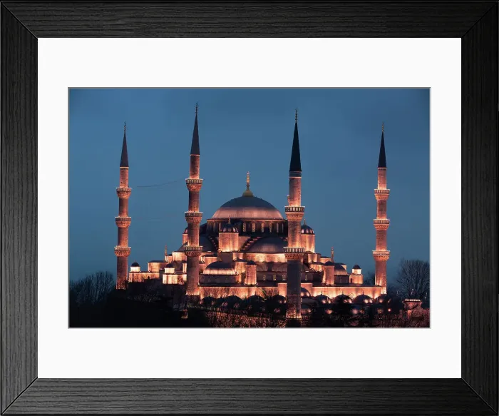 Framed Print : Evening, Blue Mosque (Sultan Ahmed Mosque), 1609, UNESCO World Heritage Site, Sultanahmet, Istanbul, Turkey, Europe Framed Print : Evening, Blue Mosque (Sultan Ahmed Mosque), 1609, UNESCO World Heritage Site, Sultanahmet, Istanbul, Turkey, Europe