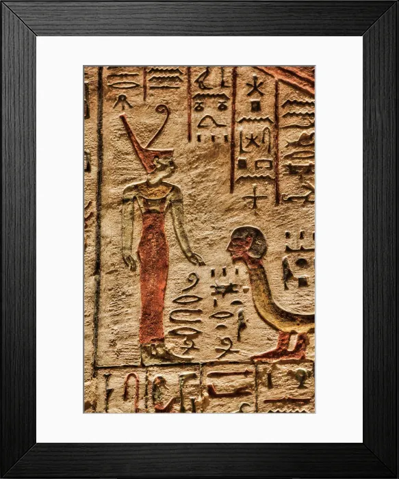 Framed Print : Wall Relief, Tomb of Rameses III, KV11, Valley of the Kings, Ancient Thebes, UNESCO World Heritage Site, Luxor, Egypt, North Africa, Africa
