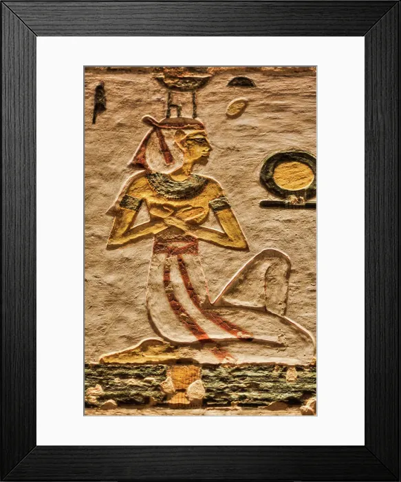 Framed Print : Wall Relief, Tomb of Rameses III, KV11, Valley of the Kings, Ancient Thebes, UNESCO World Heritage Site, Luxor, Egypt, North Africa, Africa