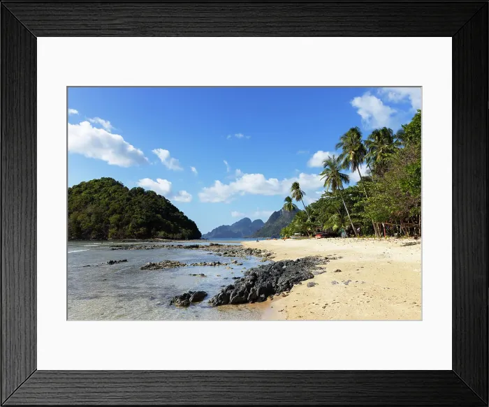 Framed Print : Las Cabanas beach, El Nido, Bacuit Bay, Palawan, Philippines, Southeast Asia, Asia Framed Print : Las Cabanas beach, El Nido, Bacuit Bay, Palawan, Philippines, Southeast Asia, Asia