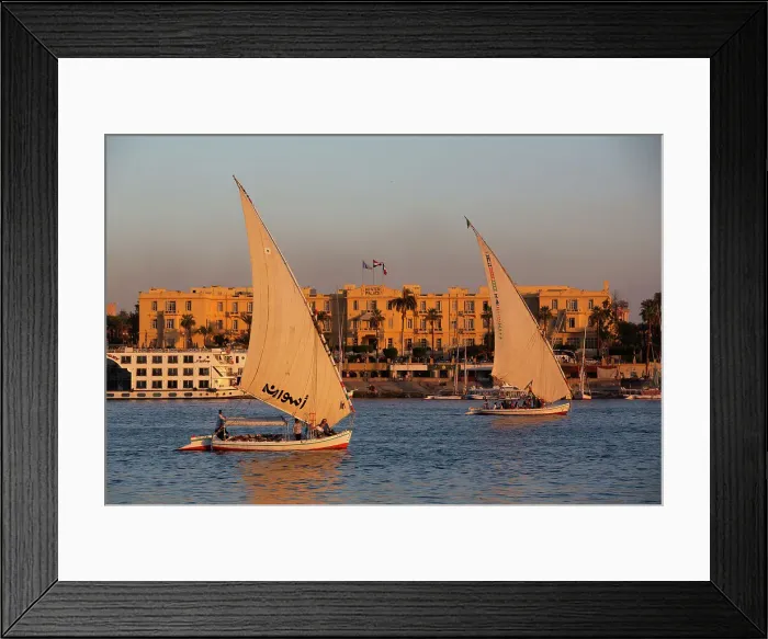 Framed Print : Feluccas Sailing on the Nile River, Luxor, Egypt, North Africa, Africa Framed Print : Feluccas Sailing on the Nile River, Luxor, Egypt, North Africa, Africa