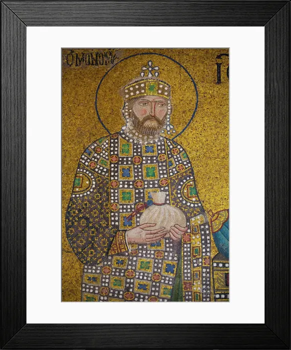 Framed Print : Mosaic Image of Emperor Constantine IX, Interior, Hagia Sophia Grand Mosque, 537 AD, UNESCO World Heritage Site, Sultanahmet, Istanbul, Turkey, Europe Framed Print : Mosaic Image of Emperor Constantine IX, Interior, Hagia Sophia Grand Mosque, 537 AD, UNESCO World Heritage Site, Sultanahmet, Istanbul, Turkey, Europe