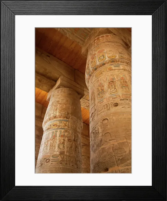 Framed Print : The Great Papyrus Columns, Hypostyle, Karnak Temple Complex, UNESCO World Heritage Site, Luxor, Egypt, North Africa, Africa