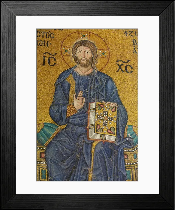 Framed Print : Mosaic Image of Christ Pantocrator, Interior, Hagia Sophia Grand Mosque, 537 AD, UNESCO World Heritage Site, Sultanahmet, Istanbul, Turkey, Europe Framed Print : Mosaic Image of Christ Pantocrator, Interior, Hagia Sophia Grand Mosque, 537 AD, UNESCO World Heritage Site, Sultanahmet, Istanbul, Turkey, Europe