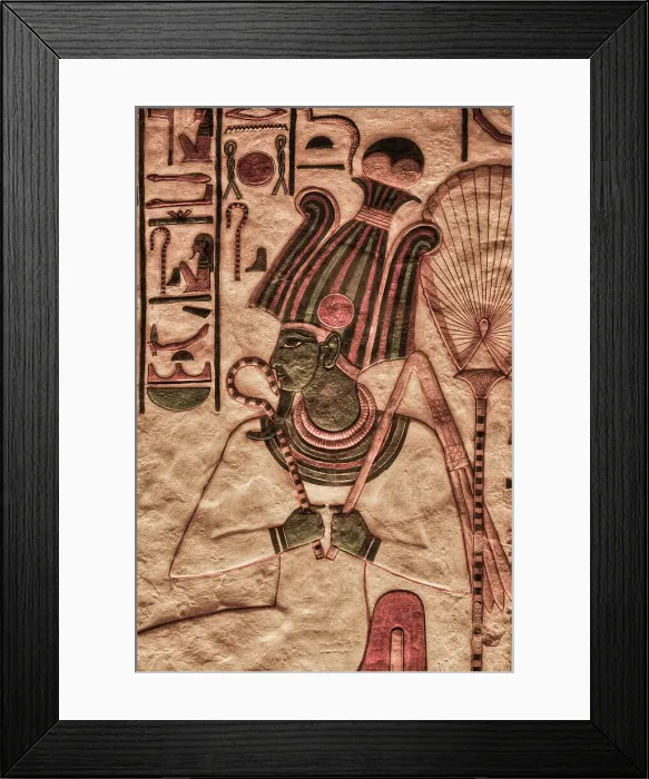 Framed Print : Image of God Osiris, Paintings and Relief, Tomb of Nefertari, QV66, Valley of the Queens, Ancient Thebes, UNESCO World Heritage Site, Luxor, Egypt, North Africa, Africa