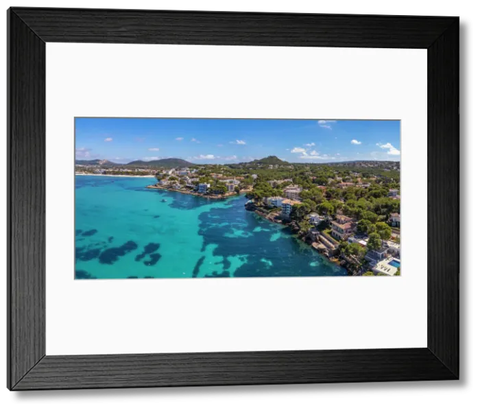 Framed Print : Aerial view of turquoise sea and Santa Ponsa, Majorca, Balearic Islands, Spain, Mediterranean, Europe Framed Print : Aerial view of turquoise sea and Santa Ponsa, Majorca, Balearic Islands, Spain, Mediterranean, Europe