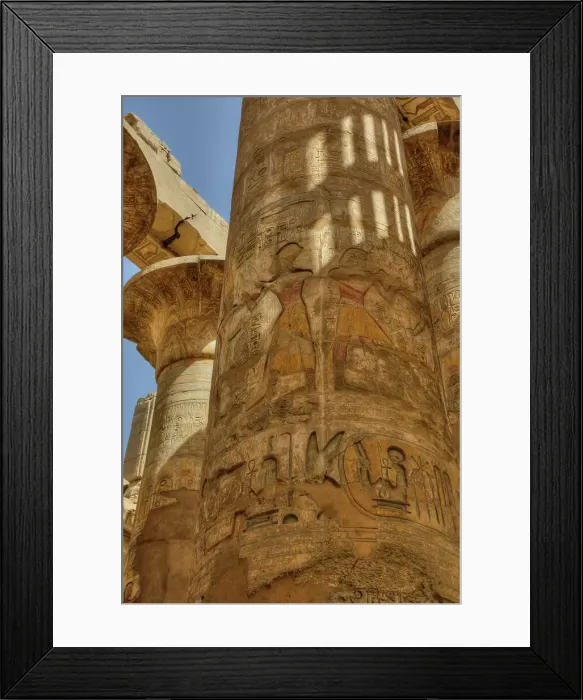 Framed Print : The Great Papyrus Columns, Hypostyle, Karnak Temple Complex, UNESCO World Heritage Site, Luxor, Egypt, North Africa, Africa
