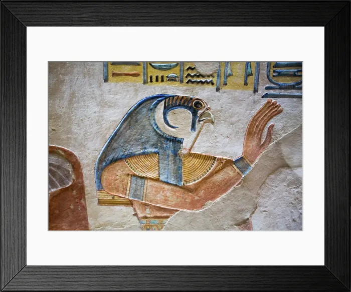 Framed Print : Image of God Horus, Bas Relief, Tomb of Prince Amenherkhepshef (Amenkopshef), QV55, Valley of the Queens, Ancient Thebes, UNESCO World Heritage Site, Luxor, Egypt, North Africa, Africa Framed Print : Image of God Horus, Bas Relief, Tomb of Prince Amenherkhepshef (Amenkopshef), QV55, Valley of the Queens, Ancient Thebes, UNESCO World Heritage Site, Luxor, Egypt, North Africa, Africa