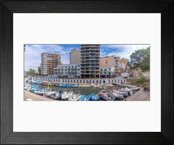 Framed Print : View of boats at Club Nautico S'Arenal, S'Arenal, Palma, Majorca, Balearic Islands, Spain, Mediterranean, Europe