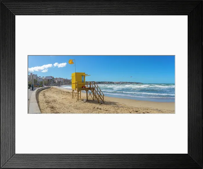 Framed Print : View of lifeguard watchtower at Playa de Palma and S'Arenal, S'Arenal, Palma, Majorca, Balearic Islands, Spain, Mediterranean, Europe Framed Print : View of lifeguard watchtower at Playa de Palma and S'Arenal, S'Arenal, Palma, Majorca, Balearic Islands, Spain, Mediterranean, Europe