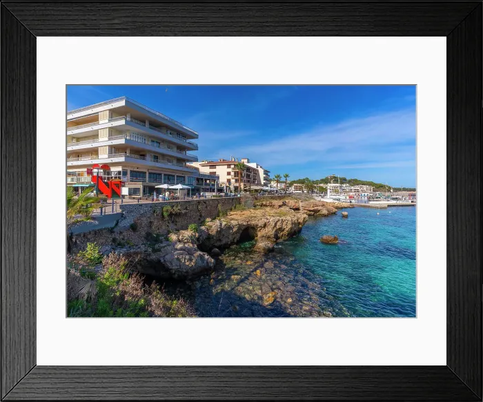 Framed Print : View of seaside resort of Cala Rajada, Majorca, Balearic Islands, Spain, Mediterranean, Europe Framed Print : View of seaside resort of Cala Rajada, Majorca, Balearic Islands, Spain, Mediterranean, Europe