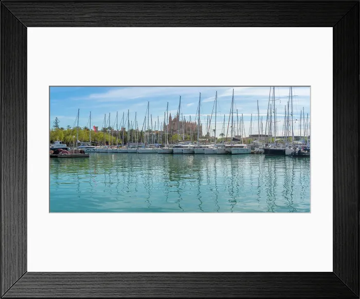 Framed Print : View of Cathedral-Basilica de Santa Maria de Mallorca from Passeig Maritime, Palma de Mallorca, Majorca, Balearic Islands, Spain, Mediterranean, Europe Framed Print : View of Cathedral-Basilica de Santa Maria de Mallorca from Passeig Maritime, Palma de Mallorca, Majorca, Balearic Islands, Spain, Mediterranean, Europe