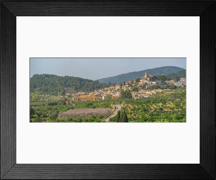 Framed Print : View of hilltop town of Selva, Majorca, Balearic Islands, Spain, Mediterranean, Europe Framed Print : View of hilltop town of Selva, Majorca, Balearic Islands, Spain, Mediterranean, Europe