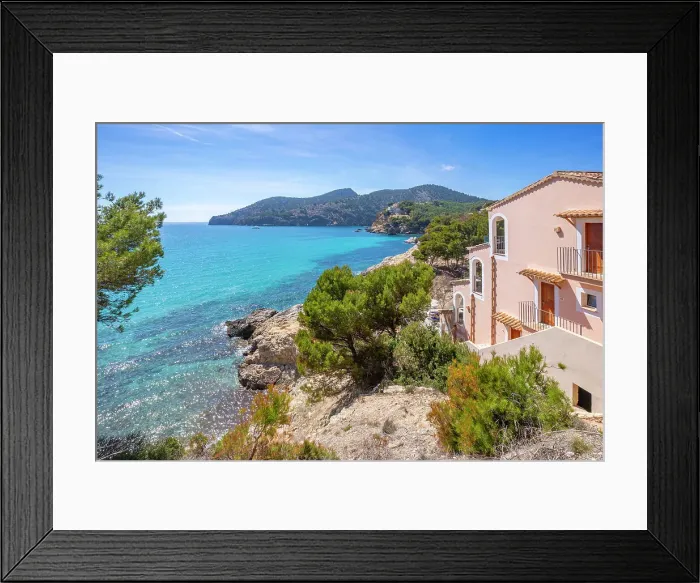 Framed Print : View of rocky shoreline and turquoise sea at Camp de Mar, Camp de Mar, Majorca, Balearic Islands, Spain, Mediterranean, Europe Framed Print : View of rocky shoreline and turquoise sea at Camp de Mar, Camp de Mar, Majorca, Balearic Islands, Spain, Mediterranean, Europe