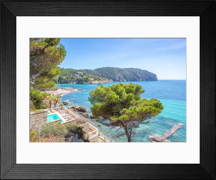 Framed Print : View of rocky shoreline and turquoise sea at Camp de Mar, Camp de Mar, Majorca, Balearic Islands, Spain, Mediterranean, Europe Framed Print : View of rocky shoreline and turquoise sea at Camp de Mar, Camp de Mar, Majorca, Balearic Islands, Spain, Mediterranean, Europe