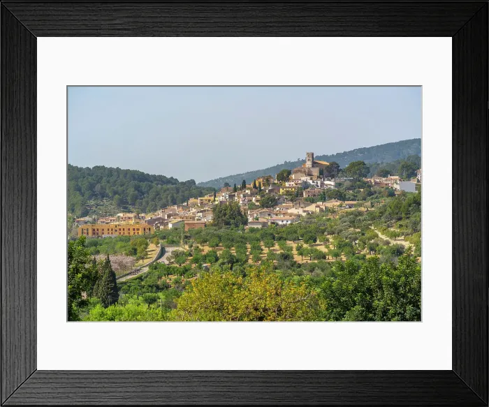Framed Print : View of hilltop town of Selva, Majorca, Balearic Islands, Spain, Mediterranean, Europe Framed Print : View of hilltop town of Selva, Majorca, Balearic Islands, Spain, Mediterranean, Europe