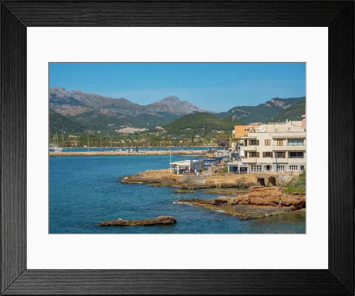 Framed Print : View of rocky shoreline and the sea at Port d'Andratx, Majorca, Balearic Islands, Spain, Mediterranean, Europe Framed Print : View of rocky shoreline and the sea at Port d'Andratx, Majorca, Balearic Islands, Spain, Mediterranean, Europe