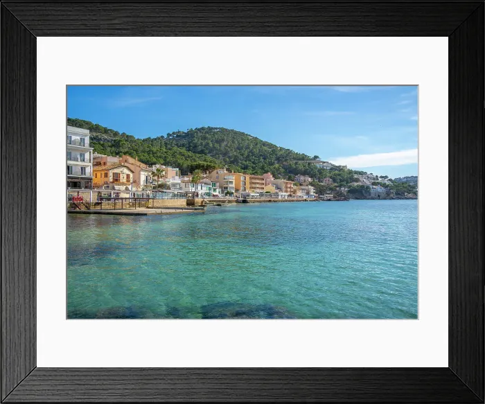 Framed Print : View of hotels and apartments at Port d'Andratx, Majorca, Balearic Islands, Spain, Mediterranean, Europe Framed Print : View of hotels and apartments at Port d'Andratx, Majorca, Balearic Islands, Spain, Mediterranean, Europe