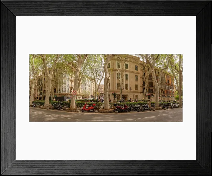 Framed Print : View of cafes on Paseo del Borne, Palma de Mallorca, Majorca, Balearic Islands, Spain, Mediterranean, Europe Framed Print : View of cafes on Paseo del Borne, Palma de Mallorca, Majorca, Balearic Islands, Spain, Mediterranean, Europe
