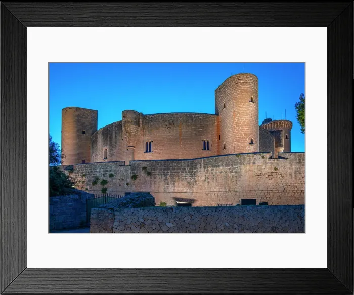 Framed Print : View of Castell de Bellver at dusk, Palma, Majorca, Balearic Islands, Spain, Mediterranean, Europe Framed Print : View of Castell de Bellver at dusk, Palma, Majorca, Balearic Islands, Spain, Mediterranean, Europe