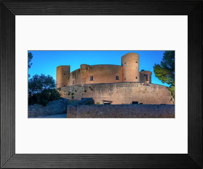 Framed Print : View of Castell de Bellver at dusk, Palma, Majorca, Balearic Islands, Spain, Mediterranean, Europe Framed Print : View of Castell de Bellver at dusk, Palma, Majorca, Balearic Islands, Spain, Mediterranean, Europe