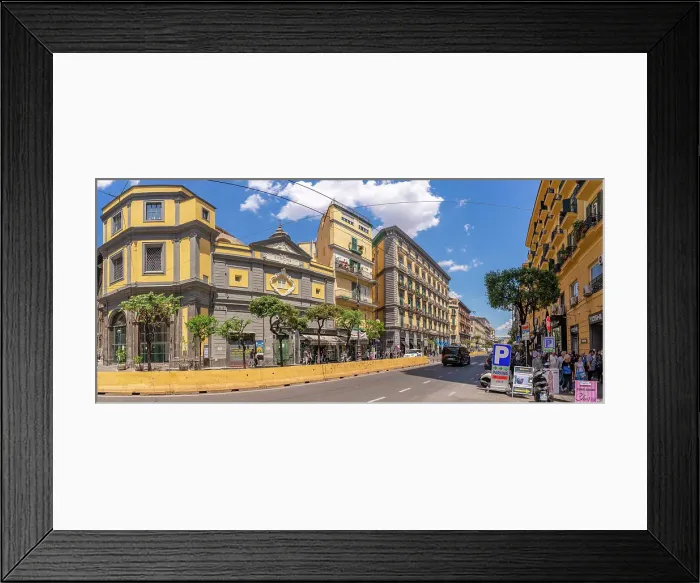 Framed Print : View of traffic and architecture on Corso Umberto I, Naples, Campania, Italy, Europe