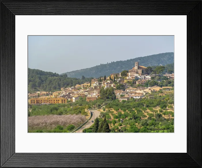 Framed Print : View of hilltop town of Selva, Majorca, Balearic Islands, Spain, Mediterranean, Europe Framed Print : View of hilltop town of Selva, Majorca, Balearic Islands, Spain, Mediterranean, Europe