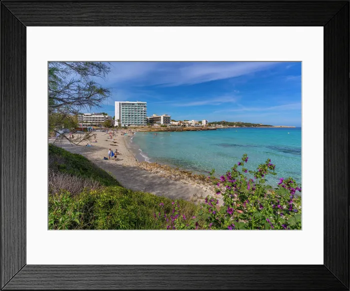 Framed Print : View of beach and seaside resort of Cala Rajada, Majorca, Balearic Islands, Spain, Mediterranean, Europe Framed Print : View of beach and seaside resort of Cala Rajada, Majorca, Balearic Islands, Spain, Mediterranean, Europe