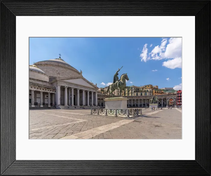 Framed Print : View of Equestre di Ferdinando I statue in Piazza del Plebiscito, historic centre, UNESCO World Heritage Site, Naples, Campania, Italy, Europe Framed Print : View of Equestre di Ferdinando I statue in Piazza del Plebiscito, historic centre, UNESCO World Heritage Site, Naples, Campania, Italy, Europe