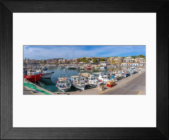 Framed Print : View of boats in the harbour at Cala Rajada, Majorca, Balearic Islands, Spain, Mediterranean, Europe Framed Print : View of boats in the harbour at Cala Rajada, Majorca, Balearic Islands, Spain, Mediterranean, Europe