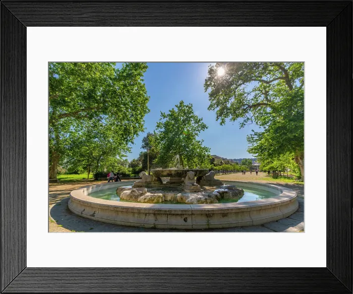 Framed Print : View of Fontana della Tazza di Porfido in Villa Comunale city gardens, Naples, Campania, Italy, Europe Framed Print : View of Fontana della Tazza di Porfido in Villa Comunale city gardens, Naples, Campania, Italy, Europe