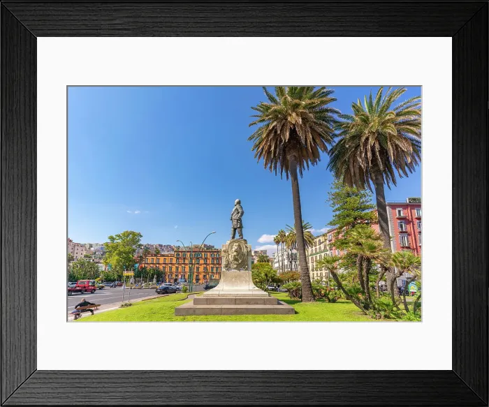 Framed Print : View of Giovanni Nicotera statue in Piazza della Vittoria, Naples, Campania, Italy, Europe Framed Print : View of Giovanni Nicotera statue in Piazza della Vittoria, Naples, Campania, Italy, Europe