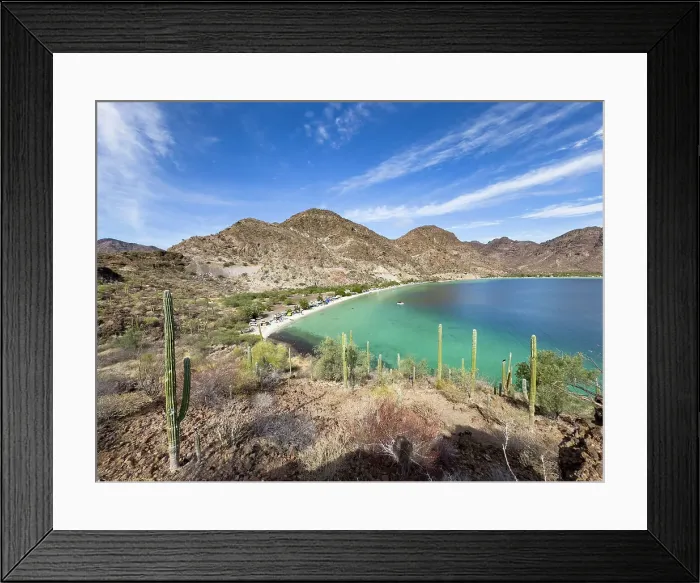 Framed Print : A view from the surrounding mountains of Concepcion Bay, Baja California Sur, Sea of Cortez, Mexico, North America Framed Print : A view from the surrounding mountains of Concepcion Bay, Baja California Sur, Sea of Cortez, Mexico, North America