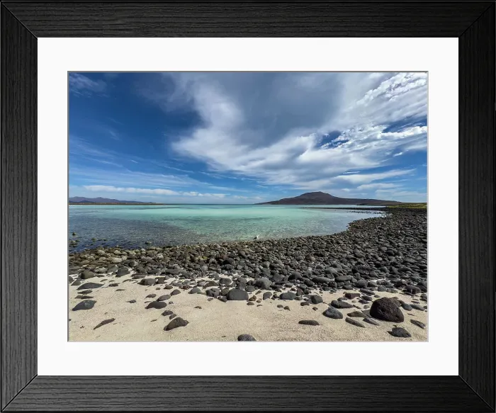 Framed Print : A view of the small bay and the extinct volcano on the south side of Isla Coronado, Baja California Sur, Sea of Cortez, Mexico, North America Framed Print : A view of the small bay and the extinct volcano on the south side of Isla Coronado, Baja California Sur, Sea of Cortez, Mexico, North America