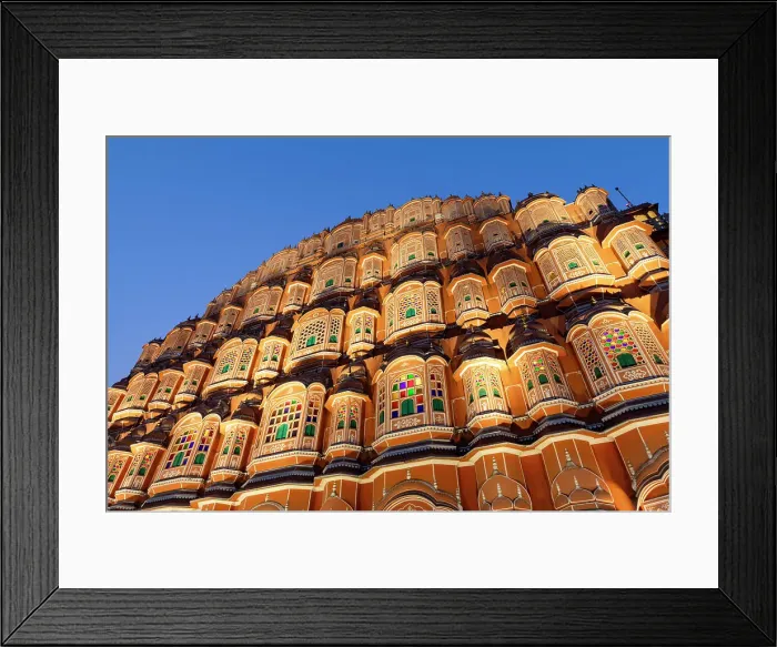 Framed Print : Hawa Mahal (Palace of the Winds) at dusk, Jaipur, Rajasthan, India, South Asia, Asia