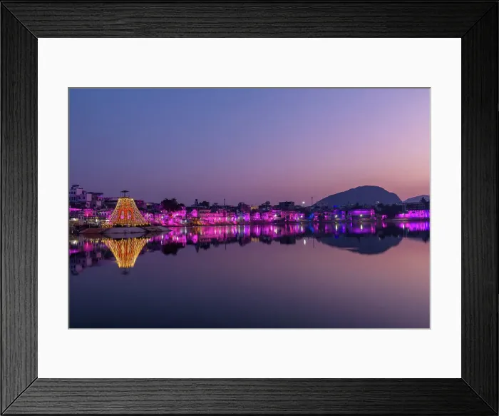 Framed Print : Pushkar Lake at dusk, Pushkar, Rajasthan, India, South Asia, Asia Framed Print : Pushkar Lake at dusk, Pushkar, Rajasthan, India, South Asia, Asia