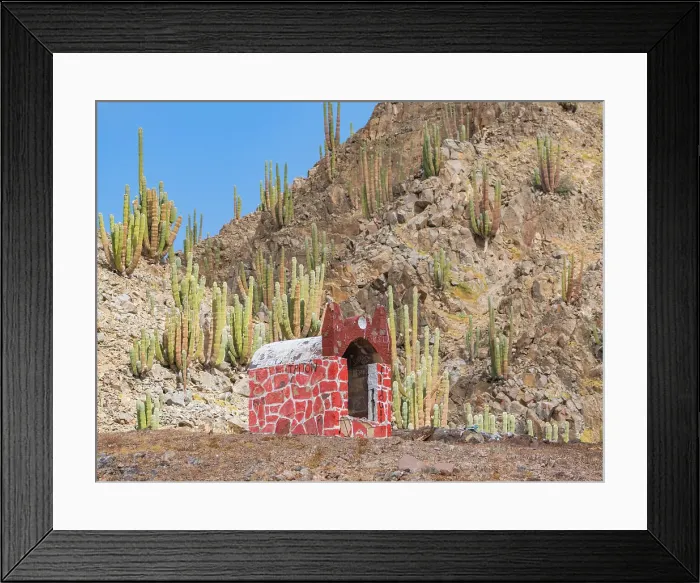 Framed Print : Small shrine in Puerto Refugio on the northern end of Angel de la Guarda Island, Baja California, Sea of Cortez, Mexico, North America Framed Print : Small shrine in Puerto Refugio on the northern end of Angel de la Guarda Island, Baja California, Sea of Cortez, Mexico, North America