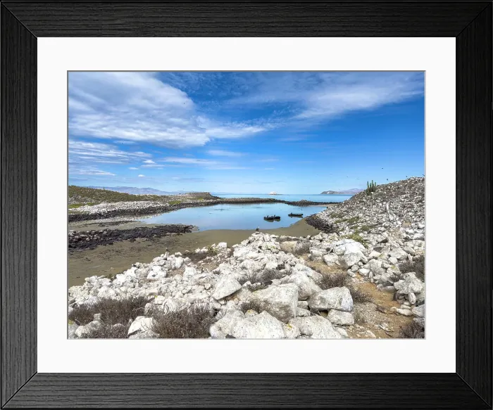 Framed Print : The inner lagoon on Isla Rasa, an important nesting site for terns and gulls, Baja California, Sea of Cortez, Mexico, North America