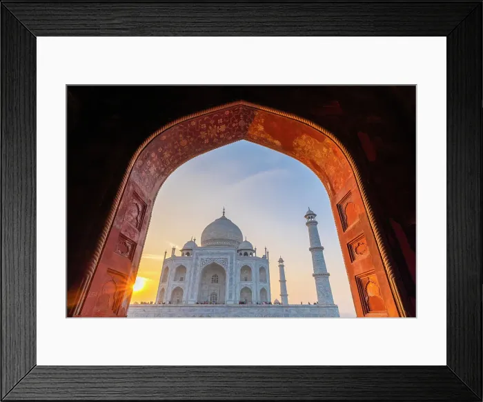 Framed Print : Sun setting at the Taj Mahal, UNESCO World Heritage Site, Agra, Uttar Pradesh, India, South Asia, Asia Framed Print : Sun setting at the Taj Mahal, UNESCO World Heritage Site, Agra, Uttar Pradesh, India, South Asia, Asia